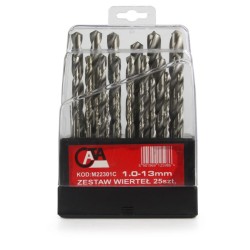 Sada univerzálnych železných vŕtačiek 1-13mm, 25ks CATA