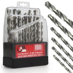 Sada univerzálnych železných vŕtačiek 1-13mm, 25ks CATA
