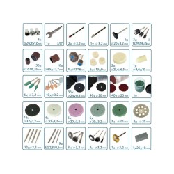 Sada priamych brúsnych nástavcov 276 ks EXTOL PREMIUM