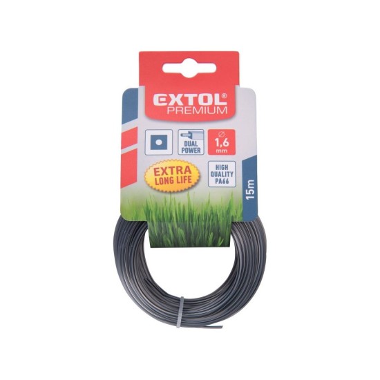 Jadrová struna štvorcový profil 1,6 mm 15 m EXTOL PREMIUM Jadrová struna štvorcový profil 1,6 mm 15 m EXTOL PREMIUM