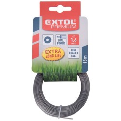 Okrúhly profil jadrovej struny 1,6 mm 15 m EXTOL PREMIUM