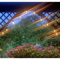 Dekoratívne LED svietidlá, 10ks, 4m, solárne nabíjanie BASS