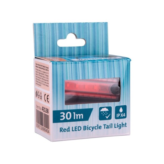 Červené svetlo na bicykel 30lm, USB nabíjanie EXTOL LIGHT