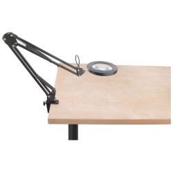 Stolná lampa s lupou, čierna, napájanie cez USB, 2400lm, 3 farby svetla, 5x zväčšenie EXTOL LIGHT