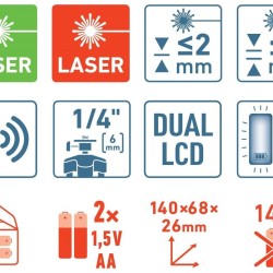 Prijímač detektora laserového lúča EXTOL PREMIUM Prijímač detektora laserového lúča EXTOL PREMIUM