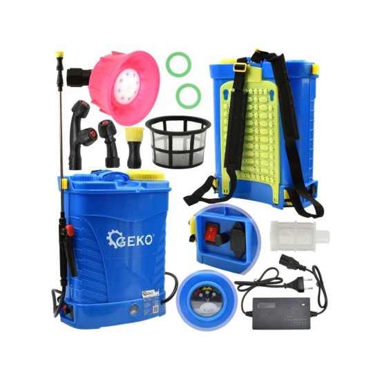Batériový postrekovač 16l, 12V, 12Ah, modrý GEKO Batériový postrekovač 16l, 12V, 12Ah, modrý GEKO