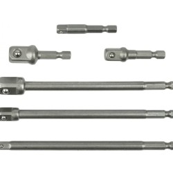 Sada vŕtacích adaptérov 1/2" 3/8" 1/4" 6 ks GEKO
