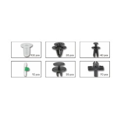 Sada plastových spojovacích svoriek a svoriek 290 ks pre BMW TAGRED