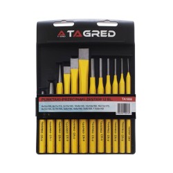 Sada razníkov a dlát 12ks, CrV TAGRED