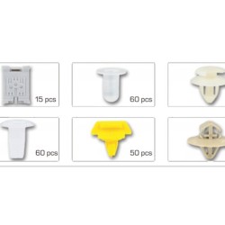 Sada plastových spojovacích svoriek a svoriek 300 ks pre Renault TAGRED Sada plastových spojovacích svoriek a svoriek 300 ks pre Renault TAGRED