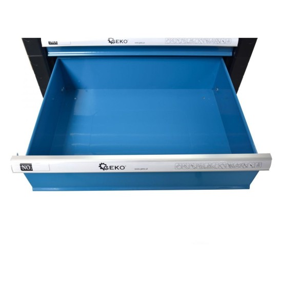 Dielenská mobilná skriňa 7 zásuviek s vybavením 162 ks GEKO Dielenská mobilná skriňa 7 zásuviek s vybavením 162 ks GEKO