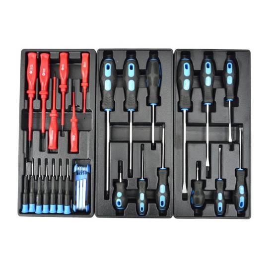 Dielenská mobilná skriňa 7 zásuviek s vybavením 162 ks GEKO Dielenská mobilná skriňa 7 zásuviek s vybavením 162 ks GEKO