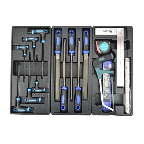 Dielenská mobilná skriňa 7 zásuviek s vybavením 162 ks GEKO Dielenská mobilná skriňa 7 zásuviek s vybavením 162 ks GEKO