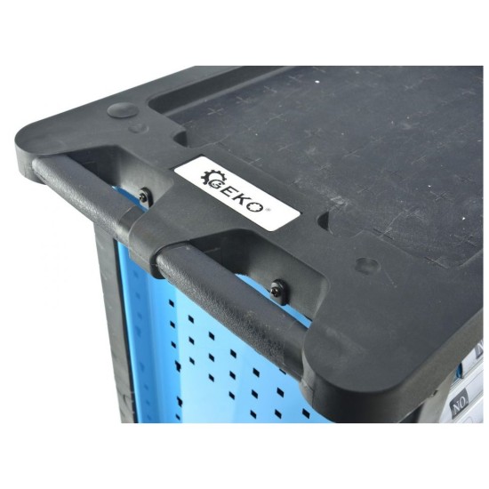 Dielenská mobilná skriňa 7 zásuviek s vybavením 162 ks GEKO Dielenská mobilná skriňa 7 zásuviek s vybavením 162 ks GEKO