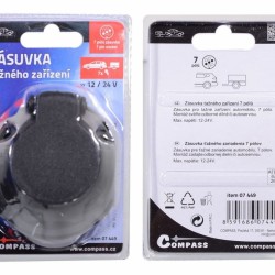 7-pólová zásuvka na ťažné zariadenie s tesnením COMPASS 7-pólová zásuvka na ťažné zariadenie s tesnením COMPASS