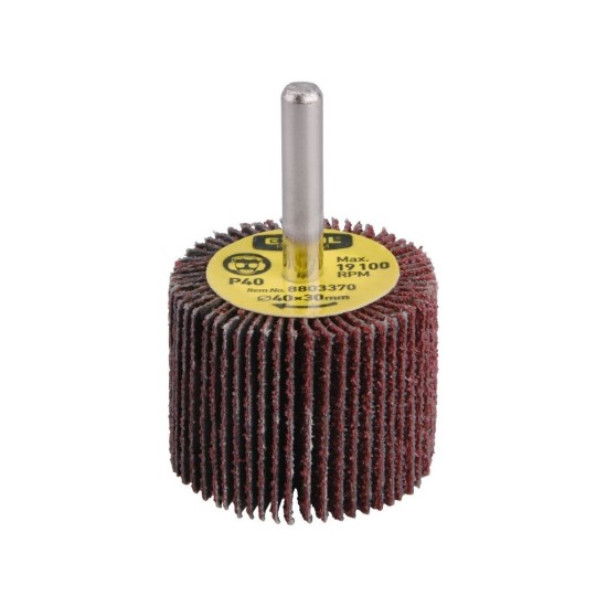 Brúsny lamelový kotúč na stopke, Ø40x30x6mm, P60 EXTOL PREMIUM Brúsny lamelový kotúč na stopke, Ø40x30x6mm, P60 EXTOL PREMIUM