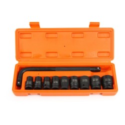 Nástrčné hlavy 10-24mm, 1/2", sada 10ks, CrMo, 6-hrané v puzdre BJC