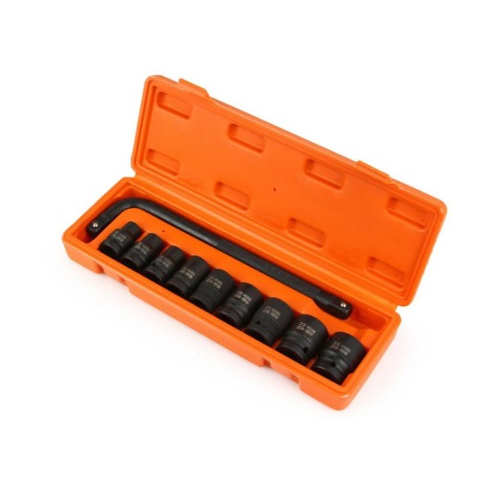 Nástrčné hlavy 10-24mm, 1/2", sada 10ks, CrMo, 6-hrané v puzdre BJC