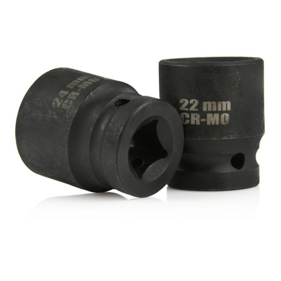 Nástrčné hlavy 10-24mm, 1/2", sada 10ks, CrMo, 6-hrané v puzdre BJC