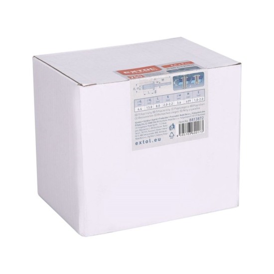 Súprava odtrhávacích hliníkových nitov 250 ks 6,4x8 mm plochá hlava EXTOL PREMIUM Súprava odtrhávacích hliníkových nitov 250 ks 6,4x8 mm plochá hlava EXTOL PREMIUM