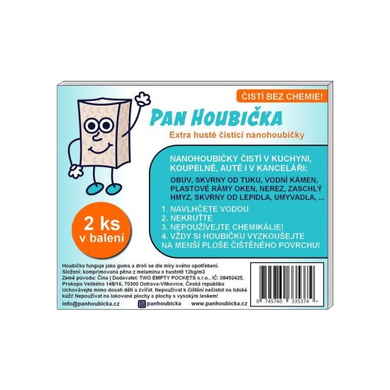 Nano špongie 2ks PANHOUBIČKA Nano špongie 2ks PANHOUBIČKA