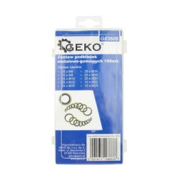 Sada 150 tesniacich krúžkov guma/oceľ GEKO Sada 150 tesniacich krúžkov guma/oceľ GEKO
