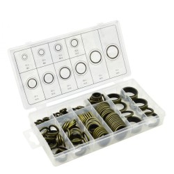 Sada 150 tesniacich krúžkov guma/oceľ GEKO