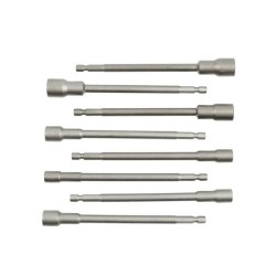 Vŕtacie nástrčné kľúče, predĺžené, magnetické, sada 8ks, 6-13mm GEKO