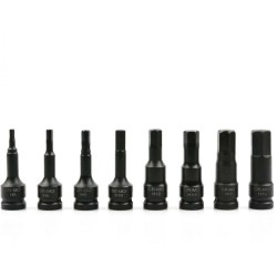 Zásuvná hlava tlmiča 1/2", HEX H5-H19, sada 8ks GEKO Zásuvná hlava tlmiča 1/2", HEX H5-H19, sada 8ks GEKO