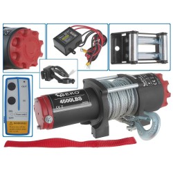 Elektrický lanový navijak 12V, 2041kg/4500lb GEKO