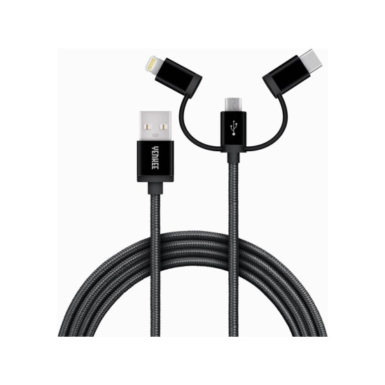 YCU 400 BK USB / 3 v 1 / 1 m kábel YENKEE YCU 400 BK USB / 3 v 1 / 1 m kábel YENKEE