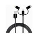 YCU 400 BK USB / 3 v 1 / 1 m kábel YENKEE YCU 400 BK USB / 3 v 1 / 1 m kábel YENKEE