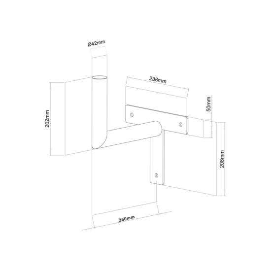 SHO 1120 Anténny nástenný držiak STELL