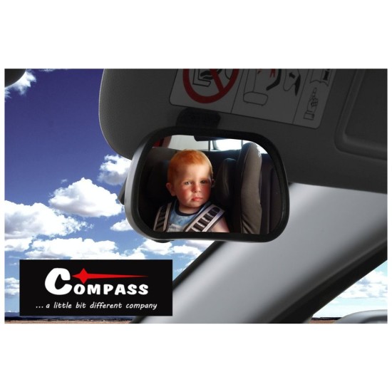 Detské zrkadlo na čelné sklo 90x60mm COMPASS Detské zrkadlo na čelné sklo 90x60mm COMPASS