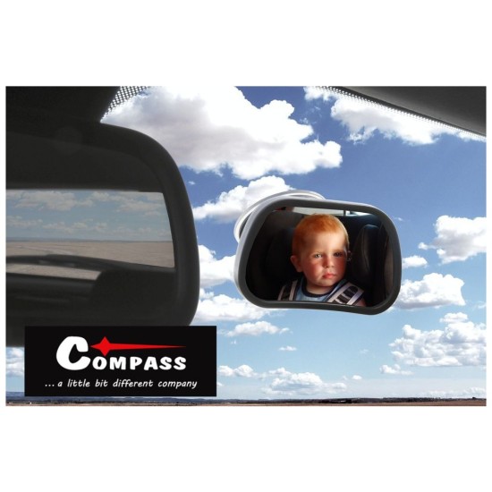 Detské zrkadlo na čelné sklo 90x60mm COMPASS Detské zrkadlo na čelné sklo 90x60mm COMPASS
