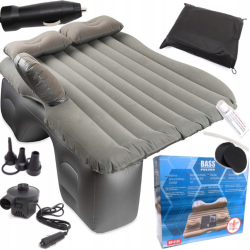Nafukovací matrac do auta 135 x 80 cm čierny BASS