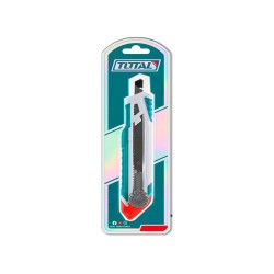 Nůž ulamovací s kovovou výztuhou a kolečkem, 18mm TOTAL Nůž ulamovací s kovovou výztuhou a kolečkem, 18mm TOTAL