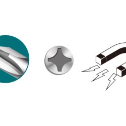 Krížový skrutkovač, 6x150mm, magnetický, priemyselný TOTAL