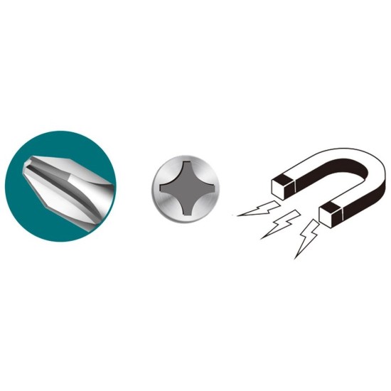 Krížový skrutkovač, 6x150mm, magnetický, priemyselný TOTAL