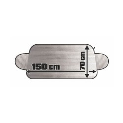 Kryt čelného skla SUN-ICE ALU 150 x 70cm 2mm COMPASS
