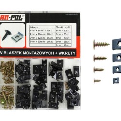 Samorezné skrutky a pružinové matice pre karosériu, sada 170 ks MAR-POL Samorezné skrutky a pružinové matice pre karosériu, sada 170 ks MAR-POL