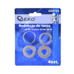 Redukčné krúžky pre pílové kotúče s otvorom 32 mm, sada 4 ks GEKO Redukčné krúžky pre pílové kotúče s otvorom 32 mm, sada 4 ks GEKO