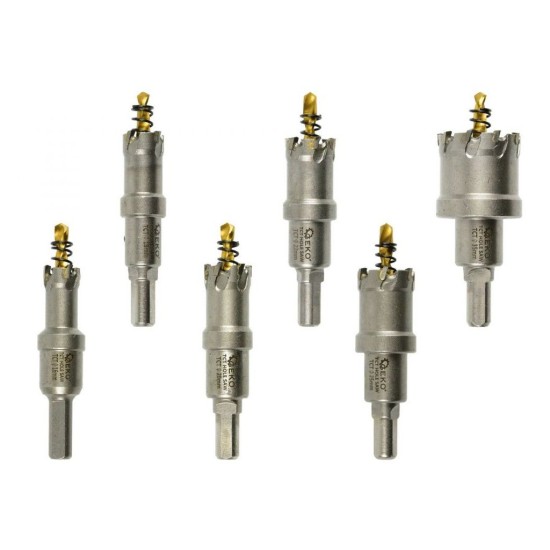 Vrtáky do kovu TCT, 16 - 35 mm, sada 6 ks GEKO Vrtáky do kovu TCT, 16 - 35 mm, sada 6 ks GEKO