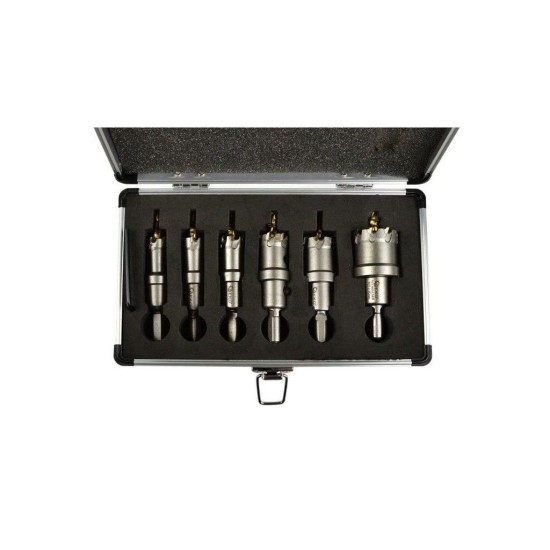 Vrtáky do kovu TCT, 16 - 35 mm, sada 6 ks GEKO Vrtáky do kovu TCT, 16 - 35 mm, sada 6 ks GEKO