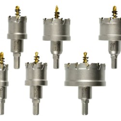 TCT Kovové korunkové vŕtačky, 22 - 65 mm, sada 6 ks GEKO TCT Kovové korunkové vŕtačky, 22 - 65 mm, sada 6 ks GEKO