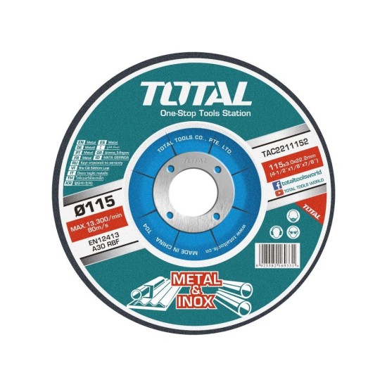 Rezné kotúče na kov, 10ks, 115x1,2x22,2mm, CELKOM Rezné kotúče na kov, 10ks, 115x1,2x22,2mm, CELKOM