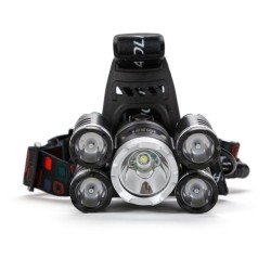 Čelovka (nabíjateľná) 5xLED 1 T6, 4 XPE BASS Čelovka (nabíjateľná) 5xLED 1 T6, 4 XPE BASS