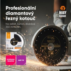 Diamantový rezací kotúč na asfalt, betón, dlaždice 350mm KAXL