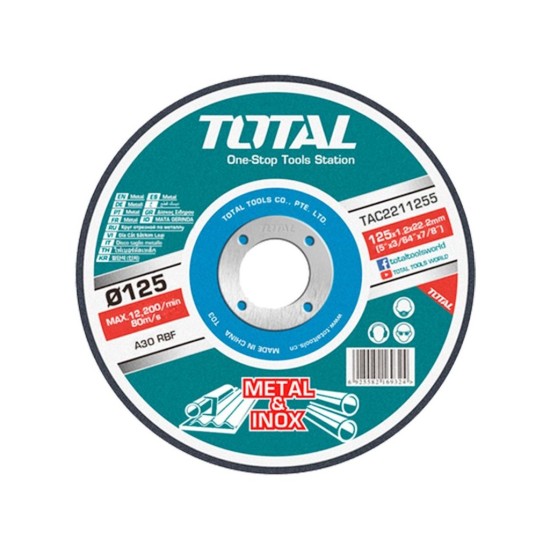 Rezné kotúče na kov, 10ks, 125x1,2x22,2mm, CELKOM