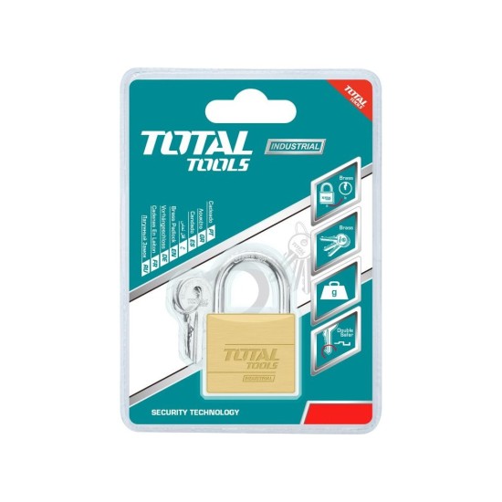 Zámek visací mosazný, 50mm, industrial TOTAL